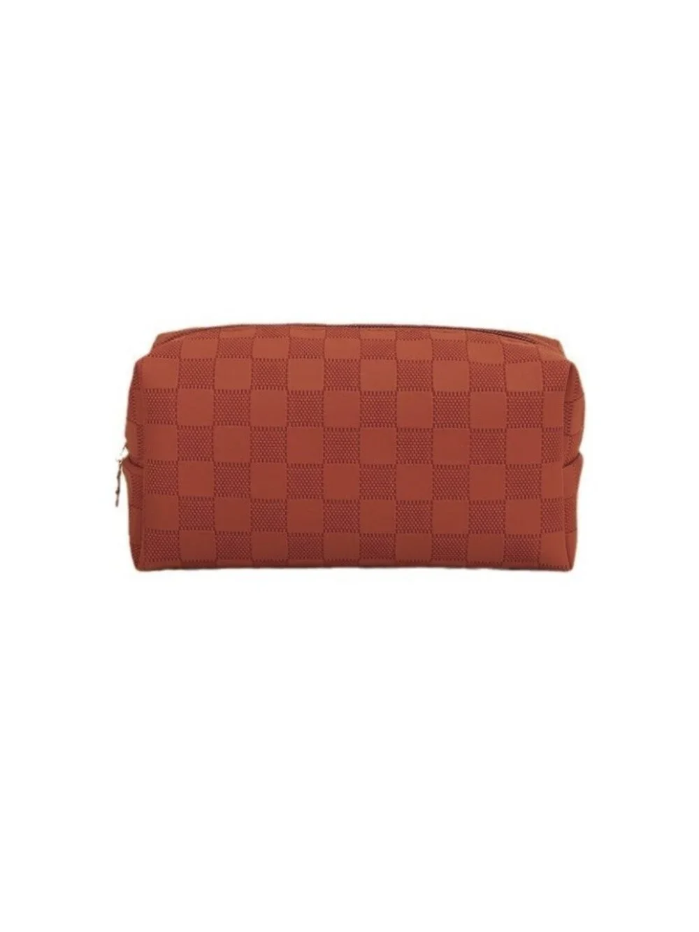 Checkered Zenana Cosmetic Makeup Pouch Zippered Bag